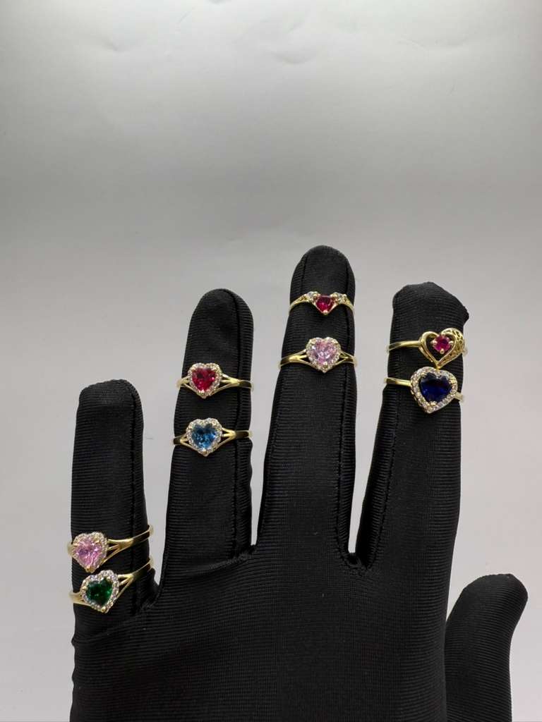 Heart Gemstone Rings