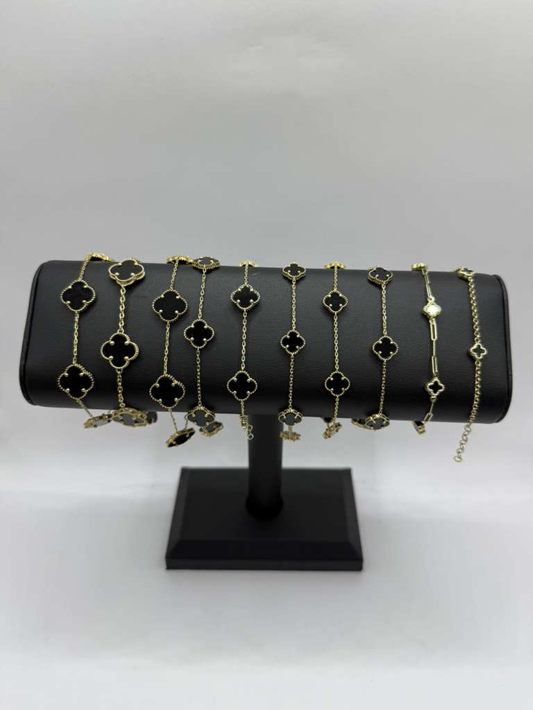 Onyx Clover Bracelets
